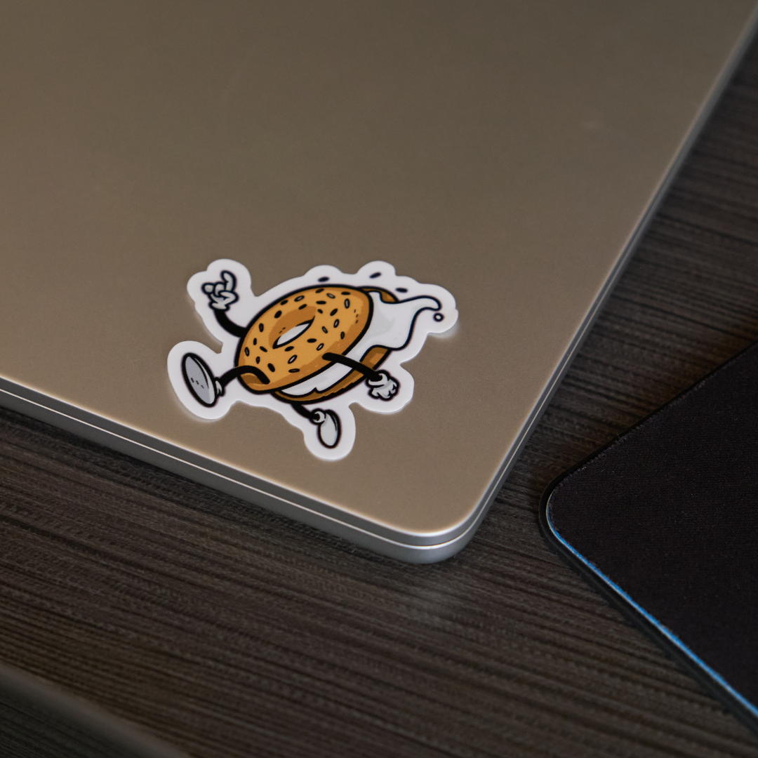 Running Bagel Sticker