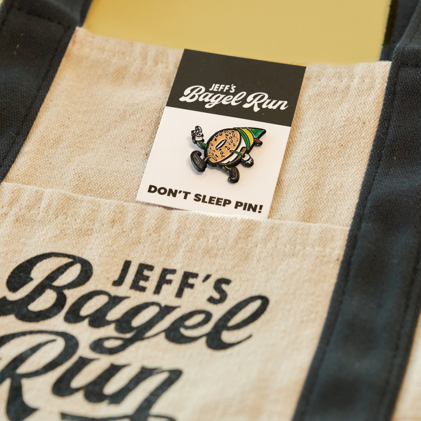 Holiday Bagel Guy Enamel Pin