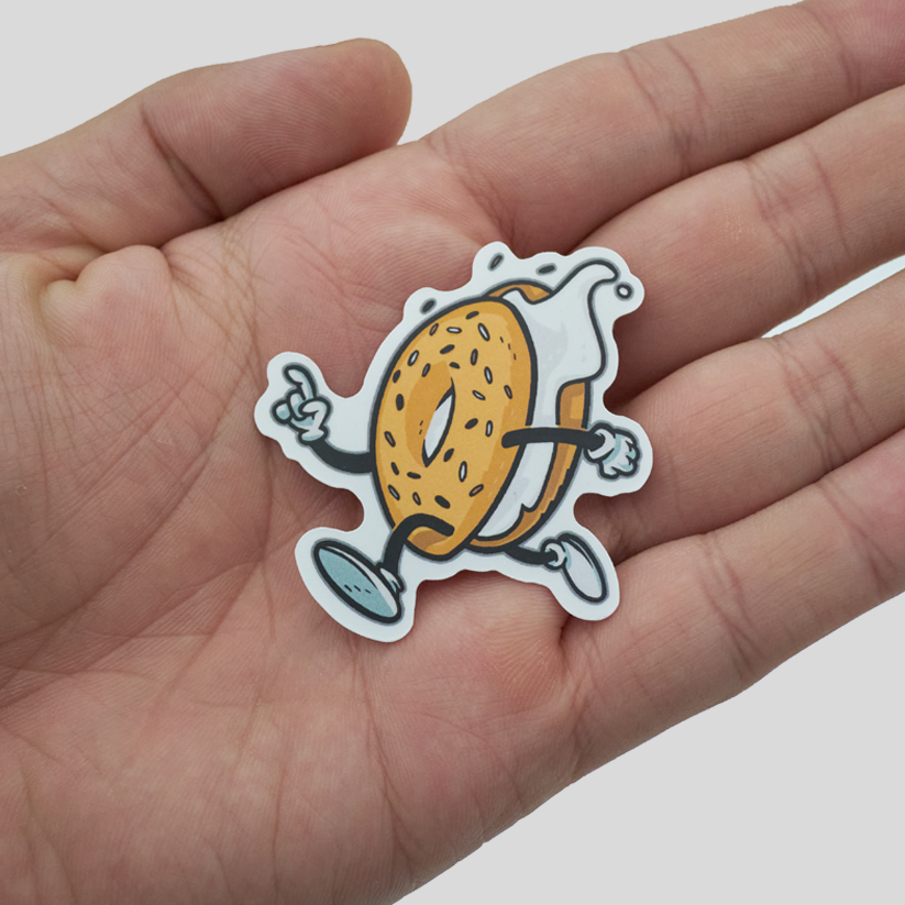 Bagel Sticker Design Jeff's Bagel Run Merch – Jeff's Bagel Run Merch